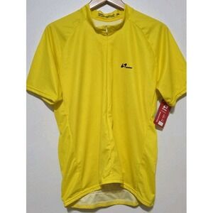NEW Scudo Club Fit Full Zip Cycling Jersey 2XL Shirt Yellow Biking Sport Men